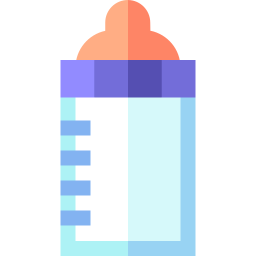 Baby bottle Basic Straight Flat icon