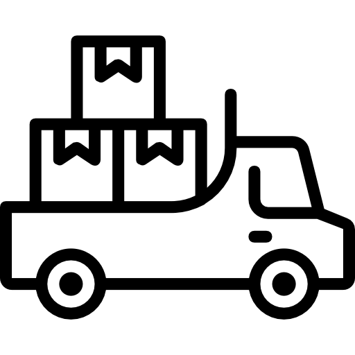 camión de reparto icono gratis