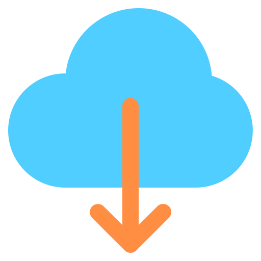 descarga en la nube icono gratis