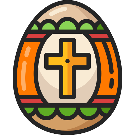 huevo de pascua icono gratis