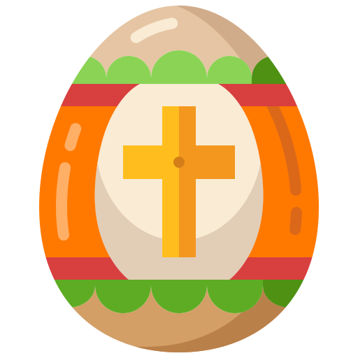 huevo de pascua icono gratis