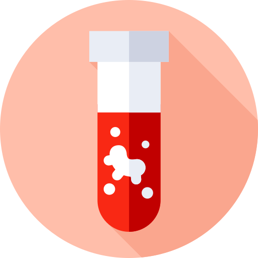 Blood Test Flat Circular Flat Icon