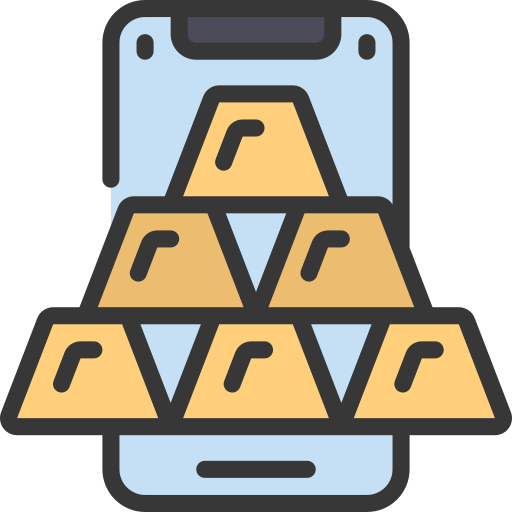 barras de oro icono gratis