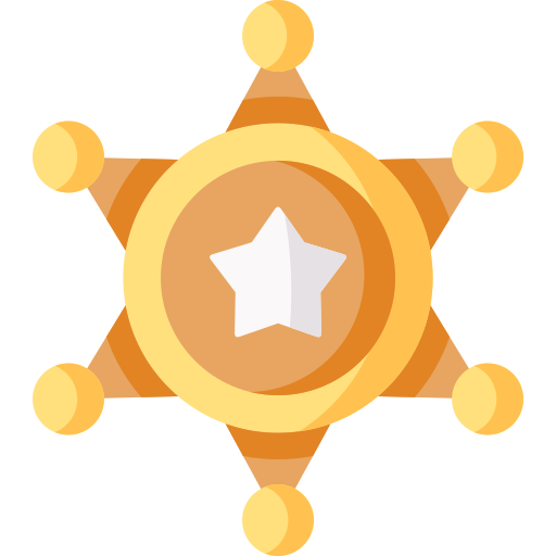 insignia del sheriff icono gratis