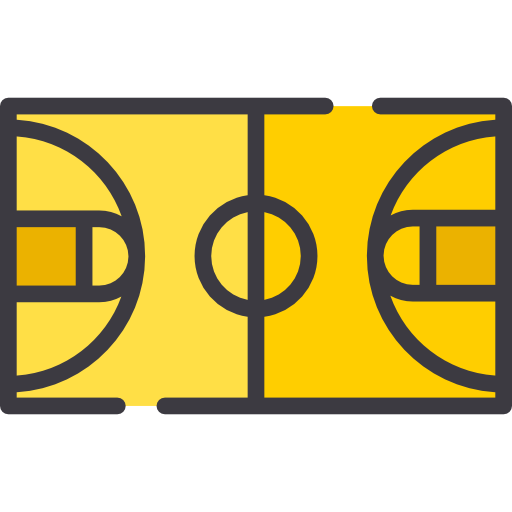 cancha de baloncesto icono gratis