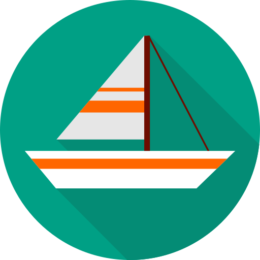 Sailboat Icon monk Flat icon