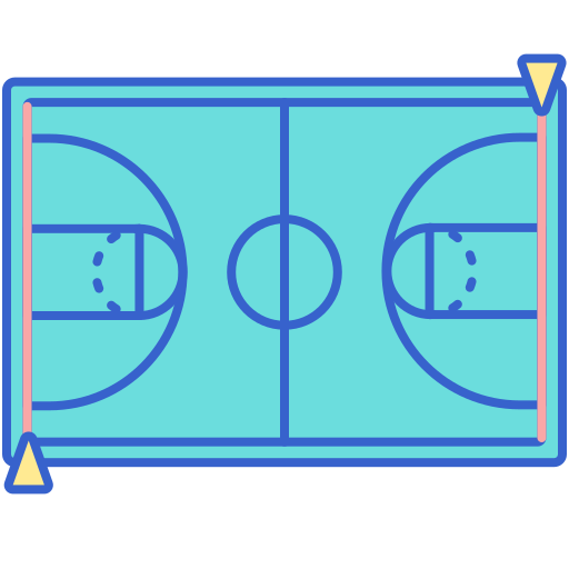 cancha de baloncesto icono gratis