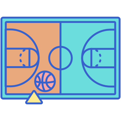 cancha de baloncesto icono gratis