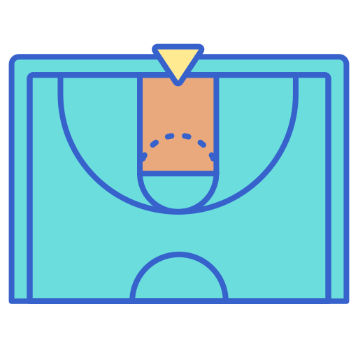 Icono De Cancha De Baloncesto Flaticons Lineal Color 0172