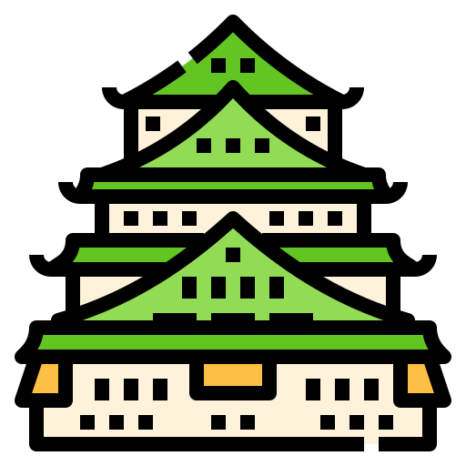 castillo de osaka icono gratis