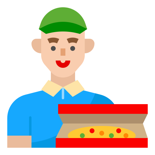 Pizza deliver free icon Pizza deliver free icon