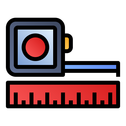 Measuring tape Generic Lineal Color Gradient icon