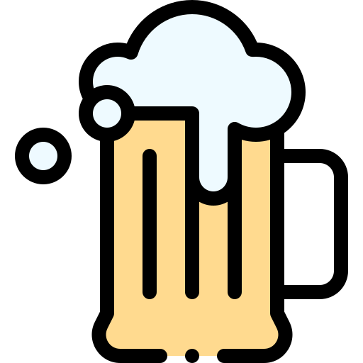 Beer Detailed Rounded Lineal color icon