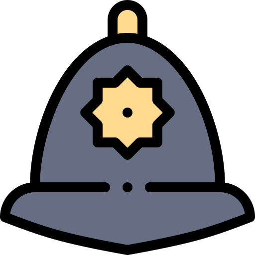 sombrero de policía icono gratis