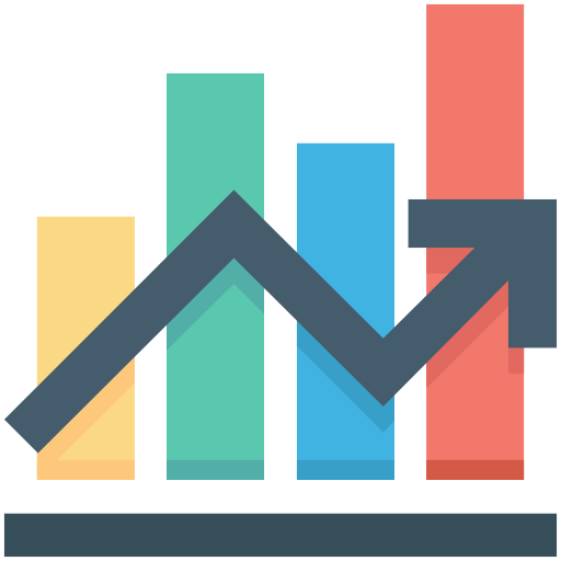 tabla de crecimiento icono gratis