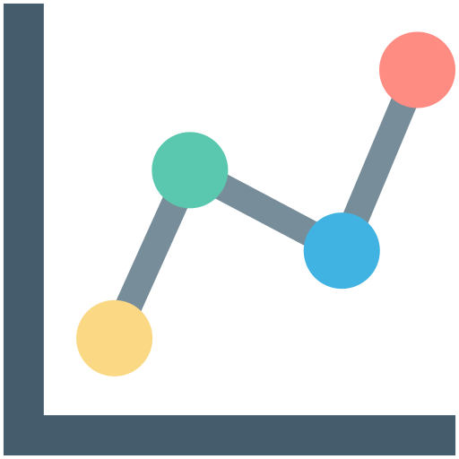 tabla de crecimiento icono gratis