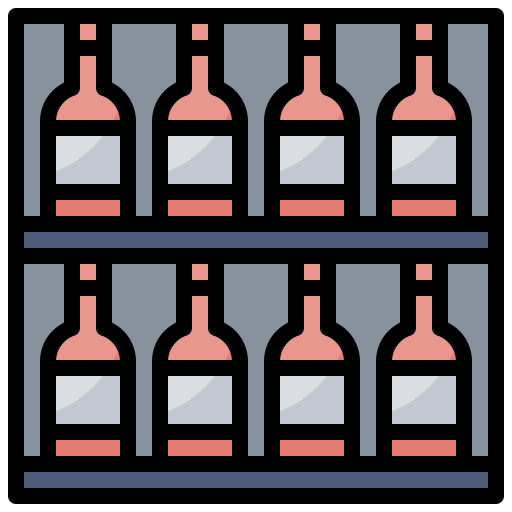 estante del vino icono gratis