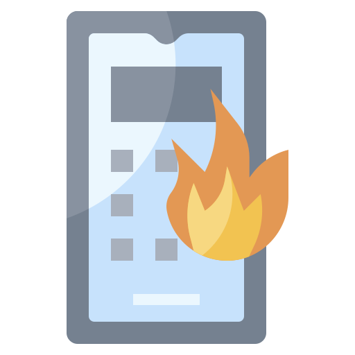 teléfono de fuego icono gratis