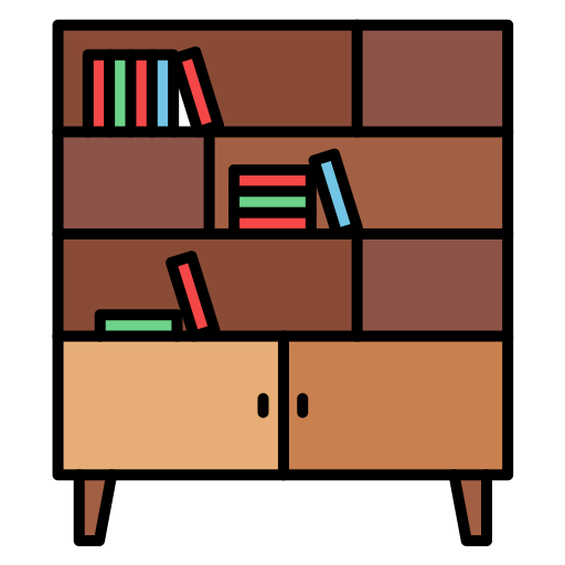 Étagère à livres Icône gratuit Étagère à livres Icône gratuit