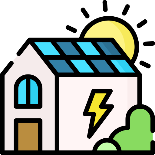 Eco house Special Lineal color icon