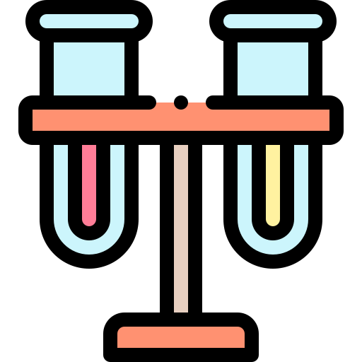 Test tube Detailed Rounded Lineal color icon