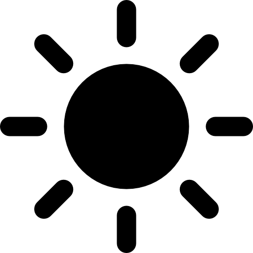 Sun Basic Rounded Filled icon