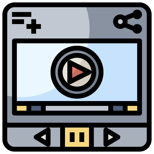 reproductor de video icono gratis