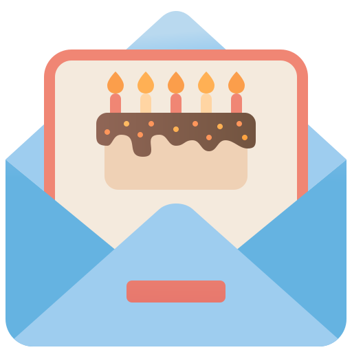 tarjeta de cumpleaños icono gratis