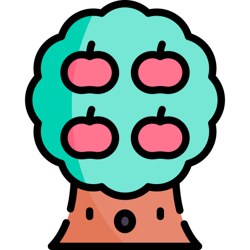 Fruit tree Kawaii Lineal color icon