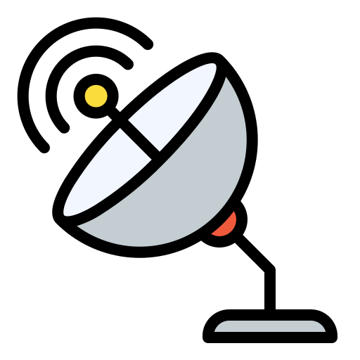 Satellite dish Generic Outline Color icon