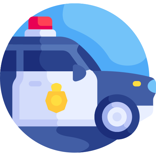 coche de policía icono gratis