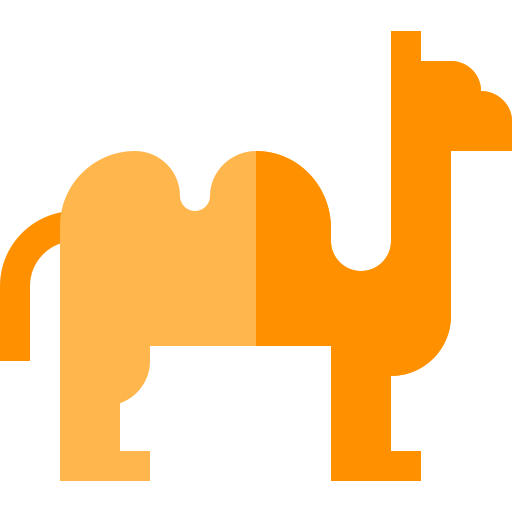 Camel Basic Straight Flat Icon