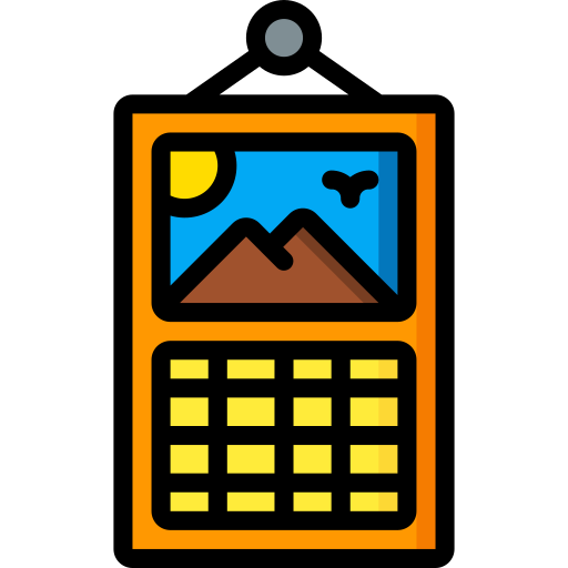 calendario de pared icono gratis