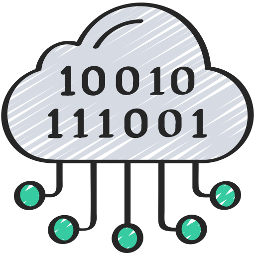 datos en la nube icono gratis