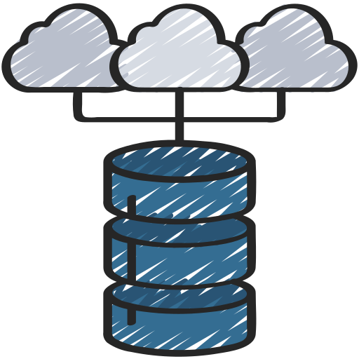 base de datos en la nube icono gratis