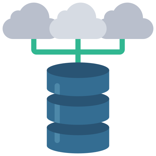 base de datos en la nube icono gratis