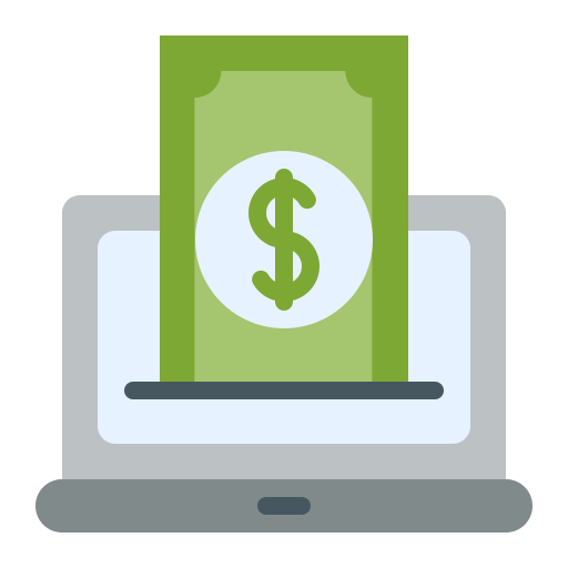 pago en línea icono gratis