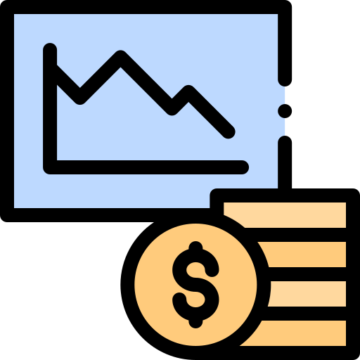 Down Detailed Rounded Lineal color icon