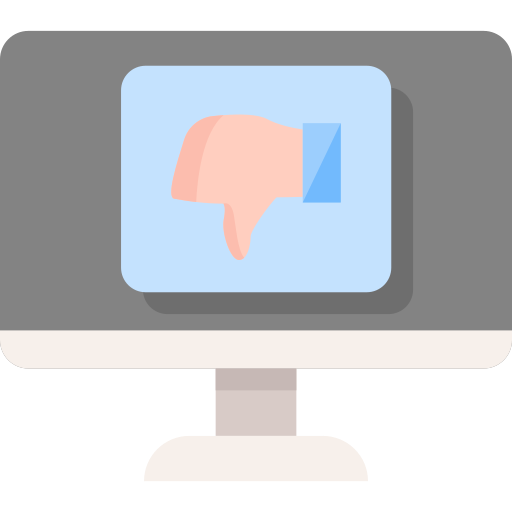 mala crítica icono gratis