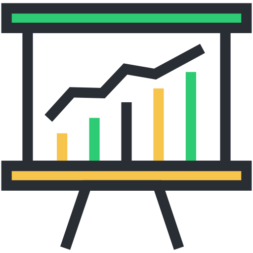 tabla de crecimiento icono gratis