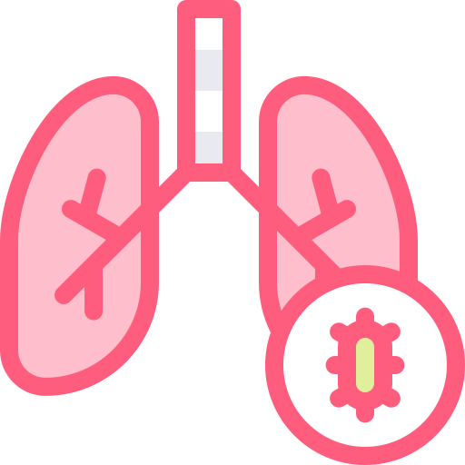 pulmones infectados icono gratis