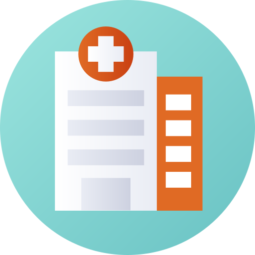 Hospital Flat Circular Gradient icon