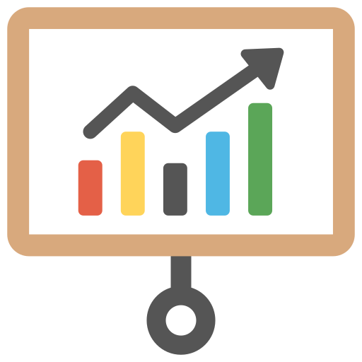 tabla de crecimiento icono gratis