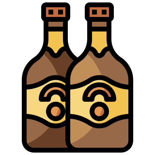 Alcohol Surang Lineal Color icon