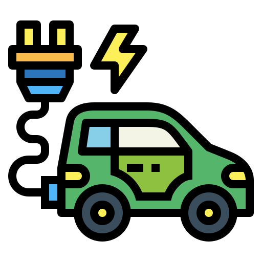 Electric car Smalllikeart Lineal Color icon