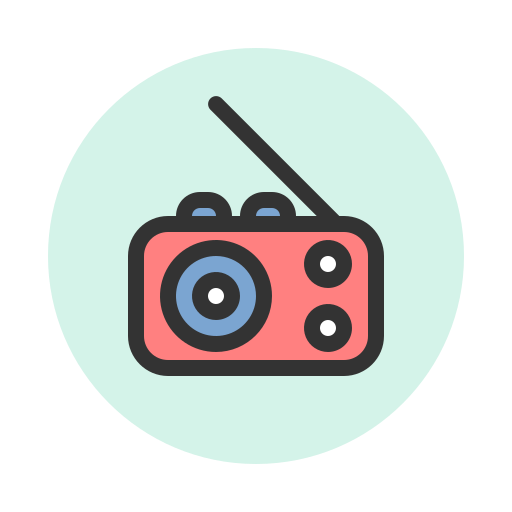 Radio Generic Outline Color icon