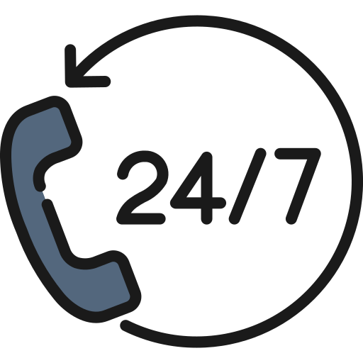 24/7 support 24-7 - Business & Finance Icons