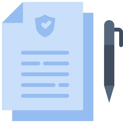 póliza de seguros icono gratis