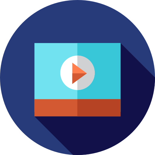 Video player Flat Circular Flat icon