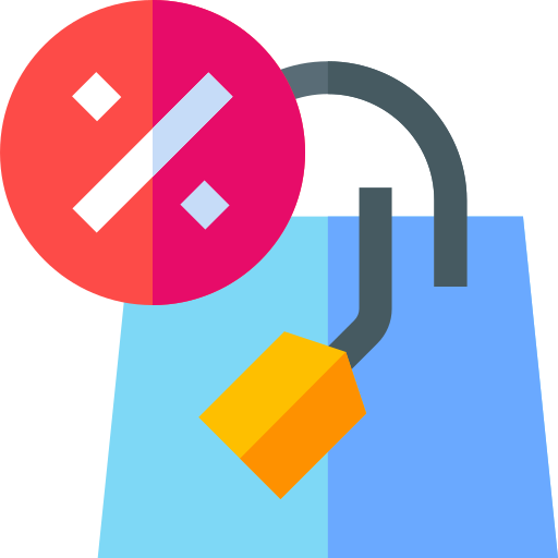 Shopping bag Basic Straight Flat icon